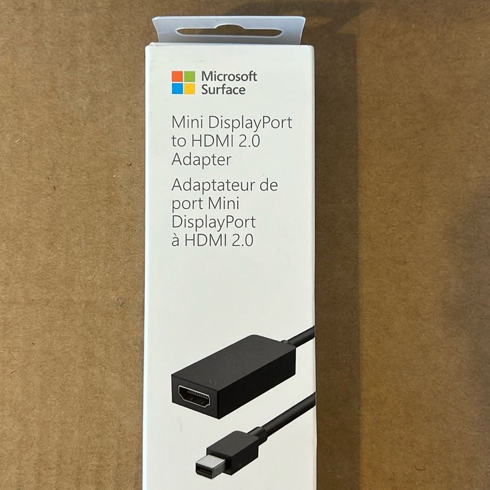 Microsoft Surface mini display port to HDMI adapter. New in unopened box.